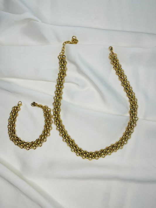 Conjunto collar y pulsera cadena Océan