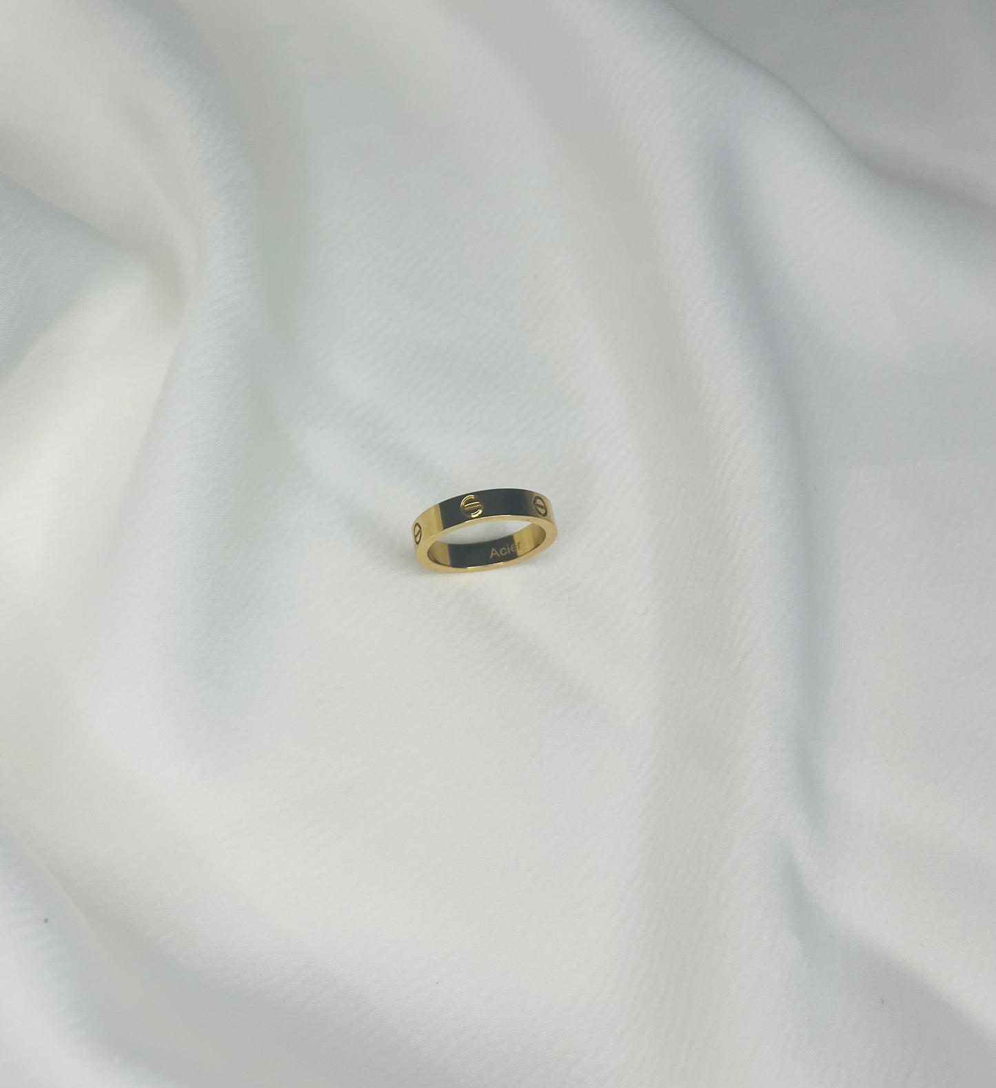 Bague vis doré
