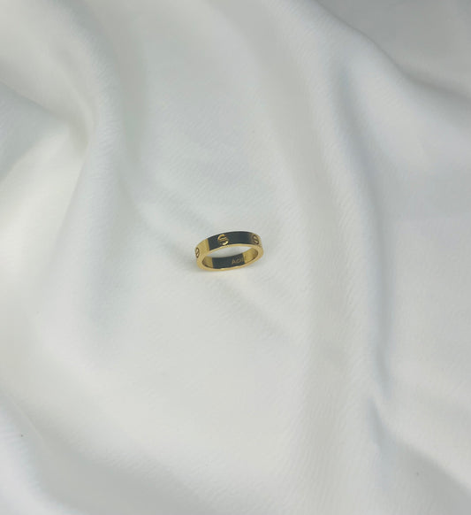 Bague vis doré