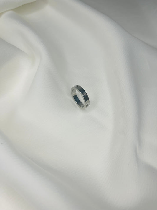 Bague vis argent